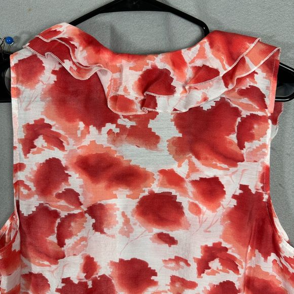 CJ Banks Womens Pullover Top Blouse White Floral Plus Size X - Picture 9 of 13